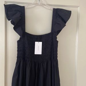 OPT smocked black maxi dress